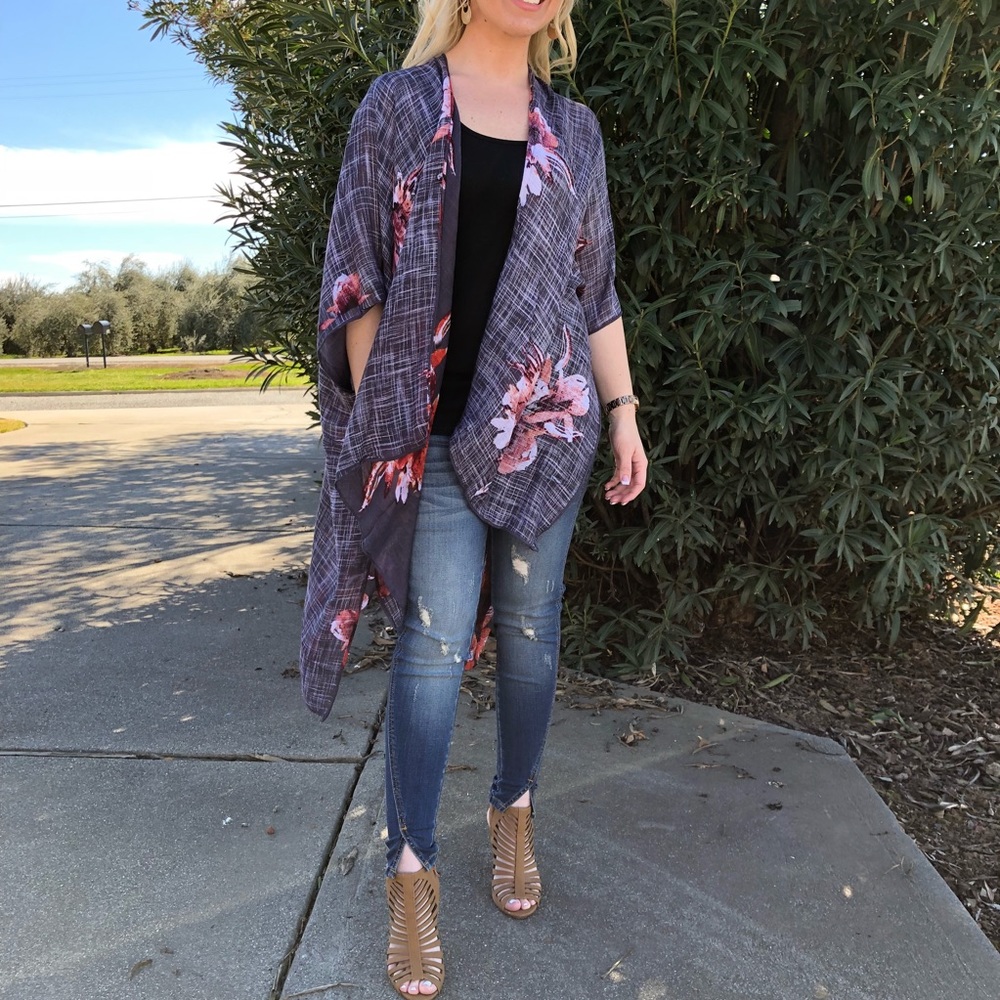 Last Floral Print Kimono - Picture 6 of 6